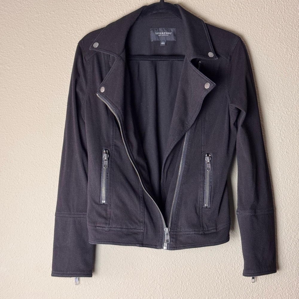 LIVERPOOL MOTO JACKET BLACK SMALL #72 - Picture 3 of 7
